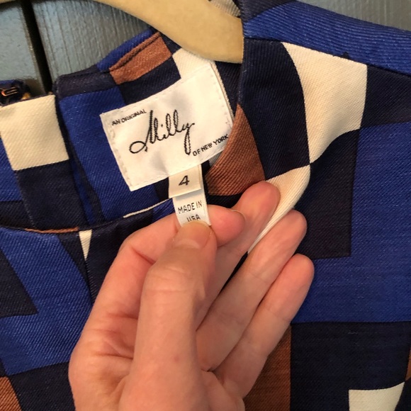 Milly size 4 a-line dress with pockets - Picture 3 of 4